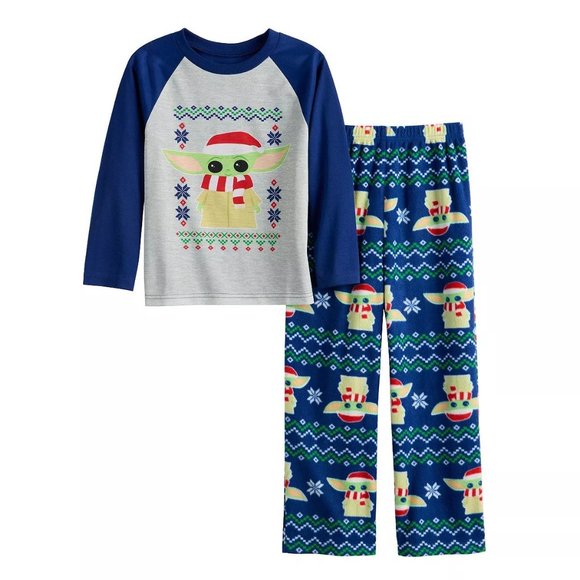 Star Wars Yoda Christmas Pajama Set - Picture 1 of 12